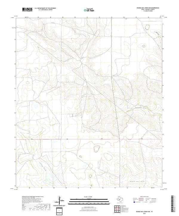 USGS Topographic Map – Double Mill Draw NW