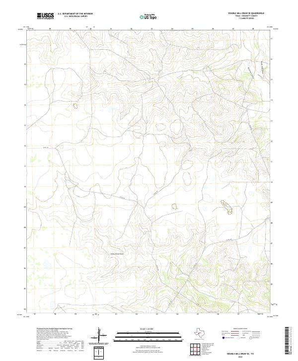 2022 Map of Double Mill Draw SE, 2022 Print