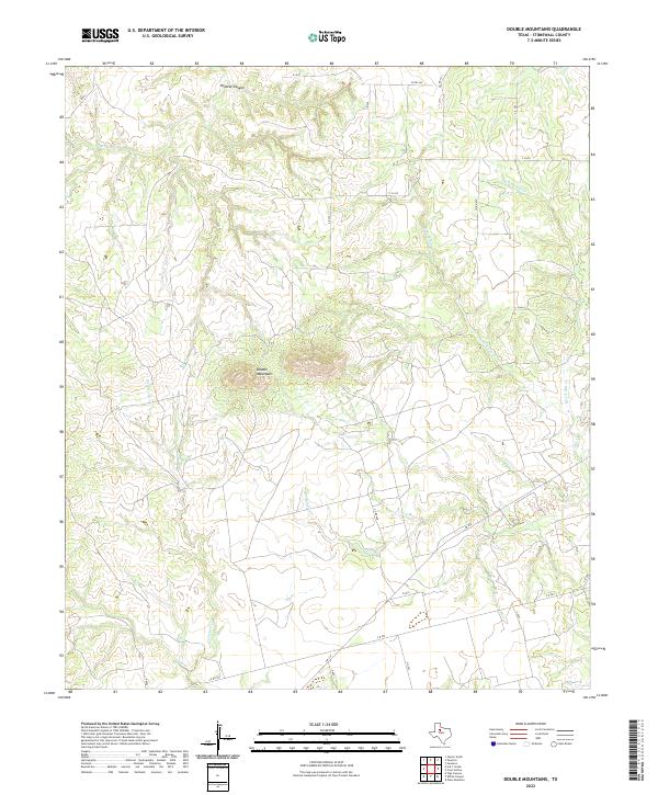 USGS Topographic Map – Double Mountains