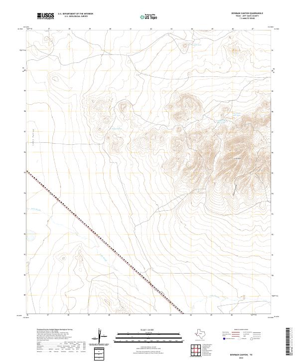 USGS Topographic Map – Dowman Canyon