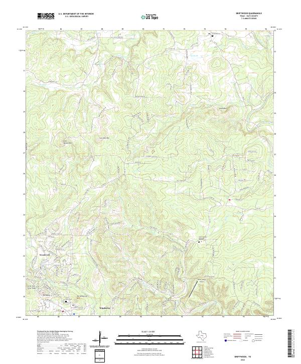 USGS Topographic Map – Driftwood