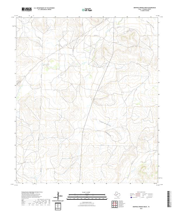 USGS Topographic Map – Dripping Springs Draw