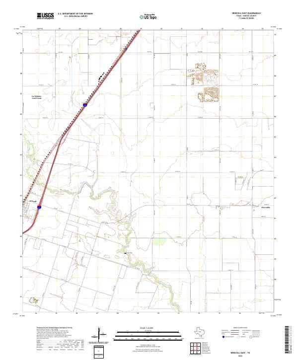 USGS Topographic Map – Driscoll East