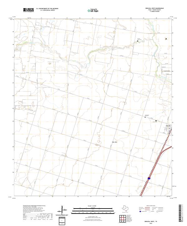 USGS Topographic Map – Driscoll West