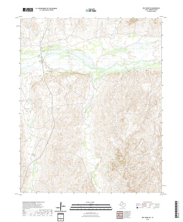 USGS Topographic Map – Dry Creek NE