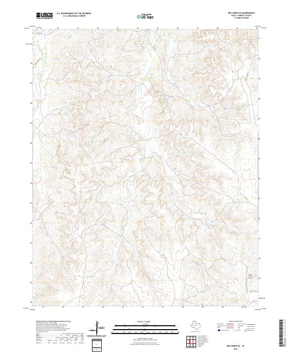 USGS Topographic Map – Dry Creek SE