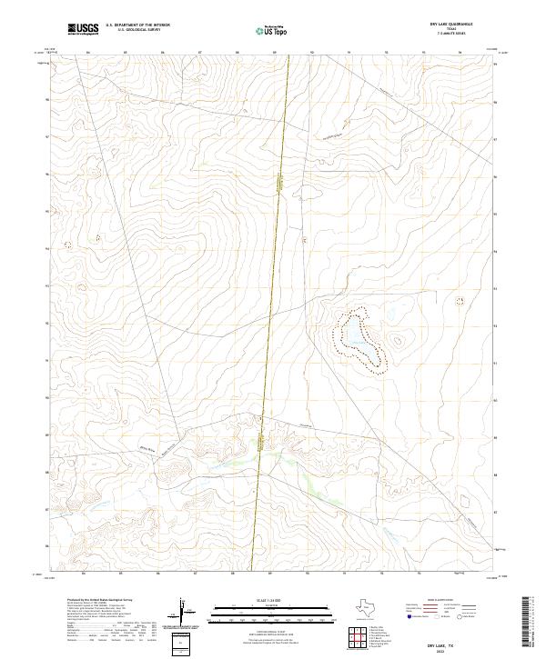 USGS Topographic Map – Dry Lake
