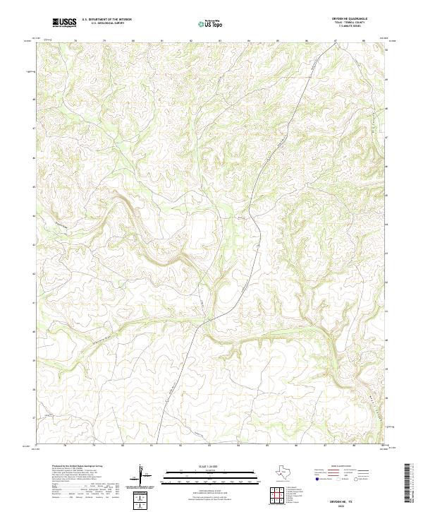 USGS Topographic Map – Dryden NE