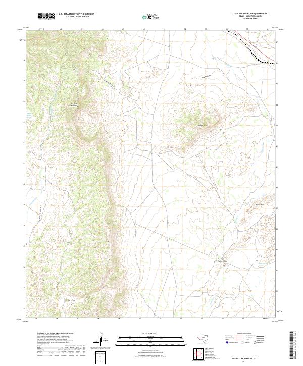 USGS Topographic Map – Dugout Mountain