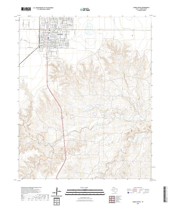 USGS Topographic Map – Dumas South