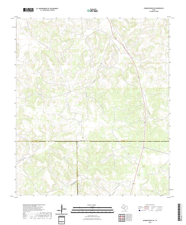 USGS Topographic Map – Dunbar Draw SW