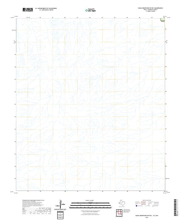 2022 Map of Eagle Mountains SW OE S, 2022 Print