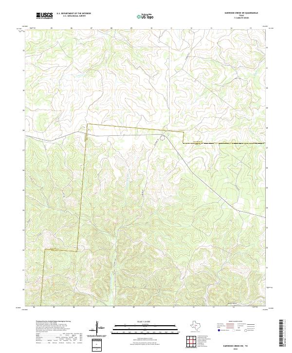 2022 Map of Earwood Creek SW, 2022 Print