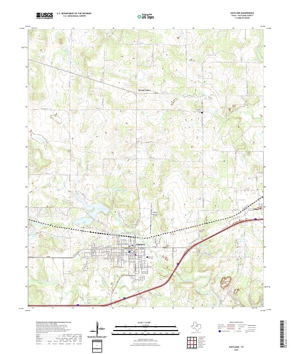 USGS Topographic Map – Eastland