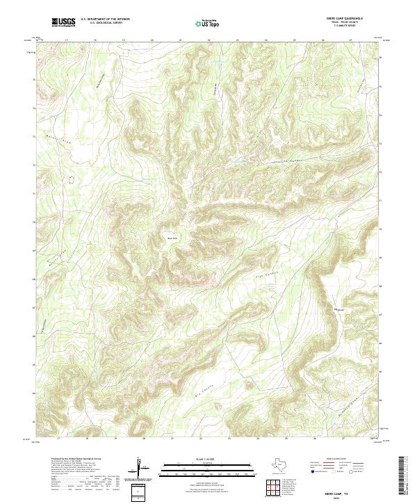 USGS Topographic Map – Ebers Camp