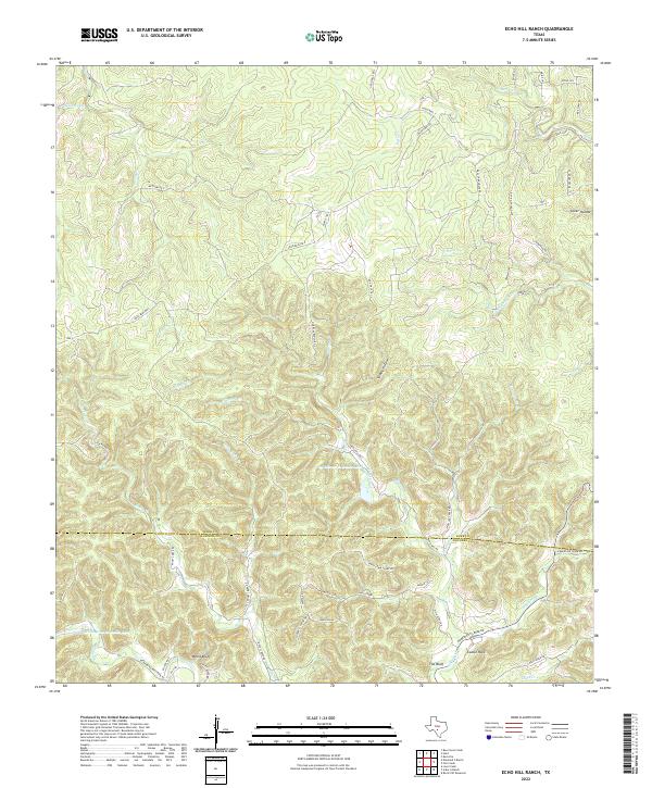 USGS Topographic Map – Echo Hill Ranch