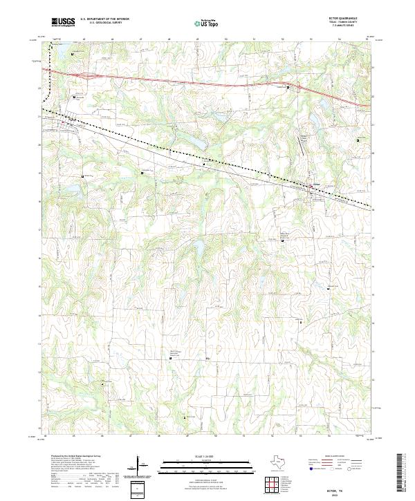 USGS Topographic Map – Ector