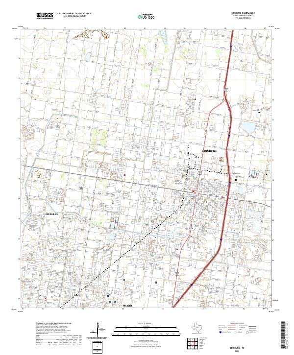 USGS Topographic Map – Edinburg