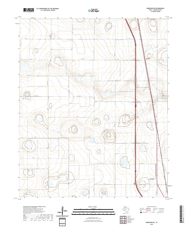 USGS Topographic Map – Edmonson NE