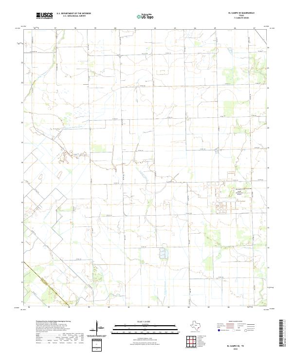 USGS Topographic Map – El Campo SE