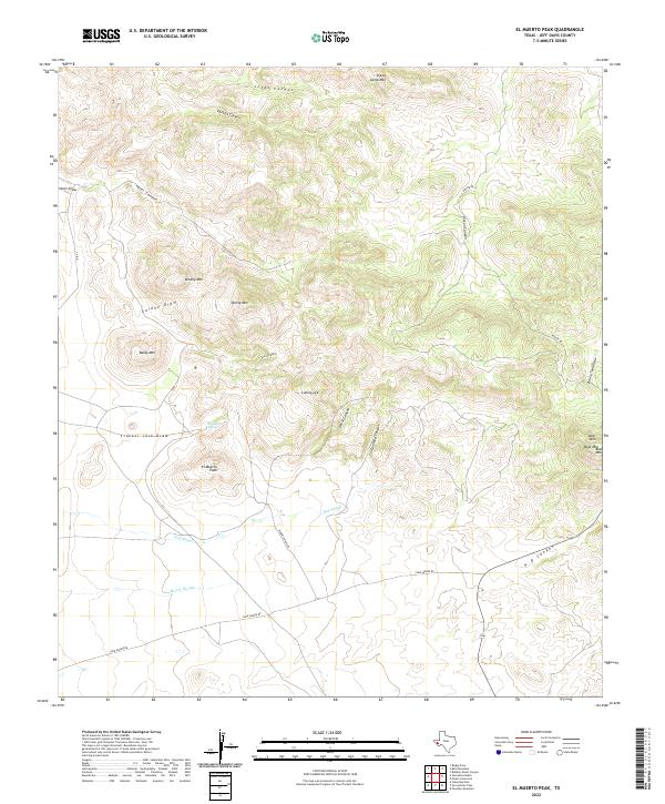 USGS Topographic Map – El Muerto Peak