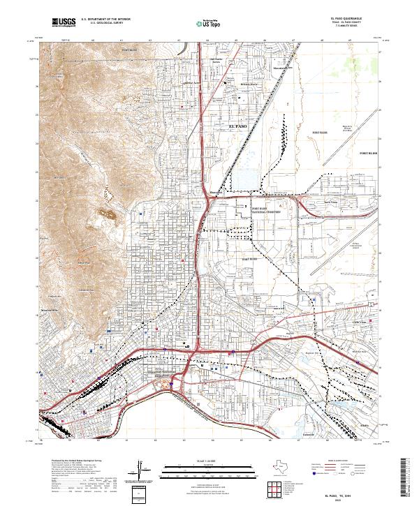 USGS Topographic Map – El Paso