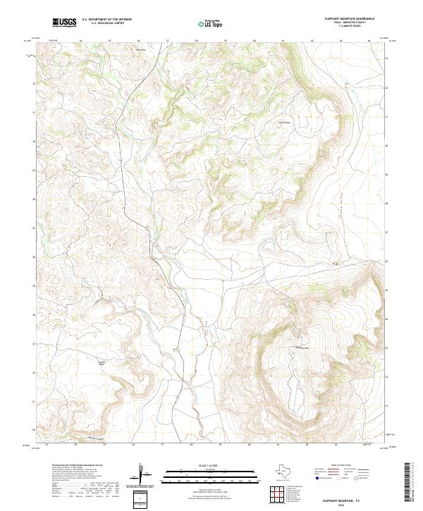 USGS Topographic Map – Elephant Mountain
