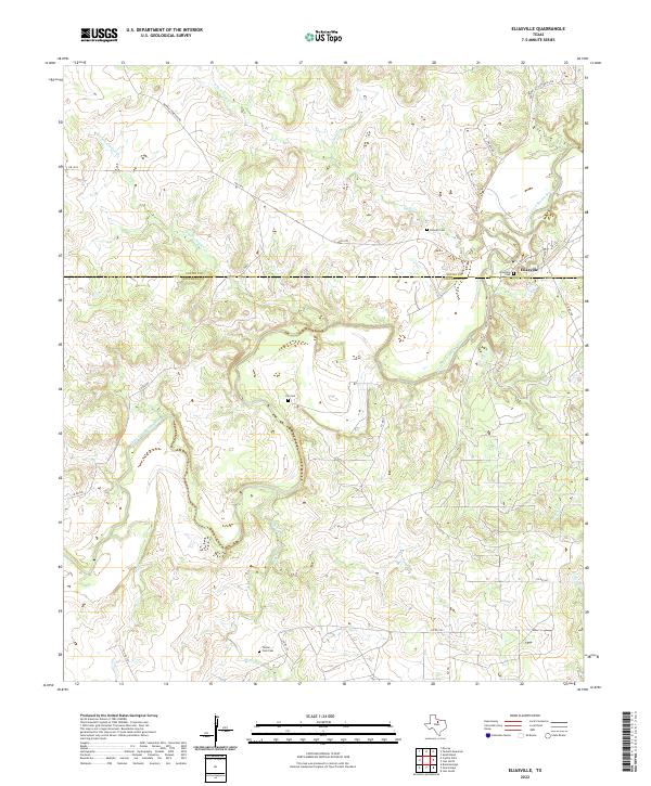 USGS Topographic Map – Eliasville