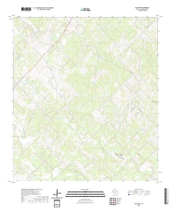 USGS Topographic Map – Elm Creek