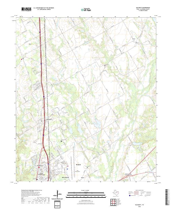 USGS Topographic Map – Elm Mott