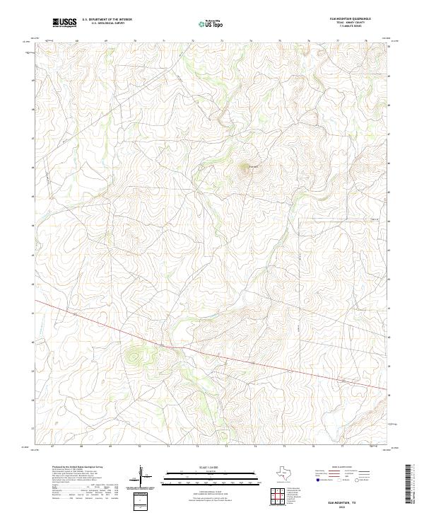 USGS Topographic Map – Elm Mountain