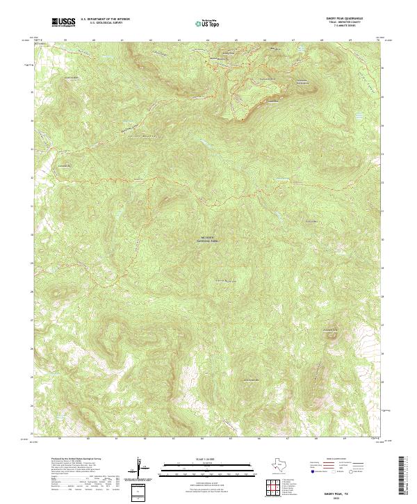 USGS Topographic Map – Emory Peak