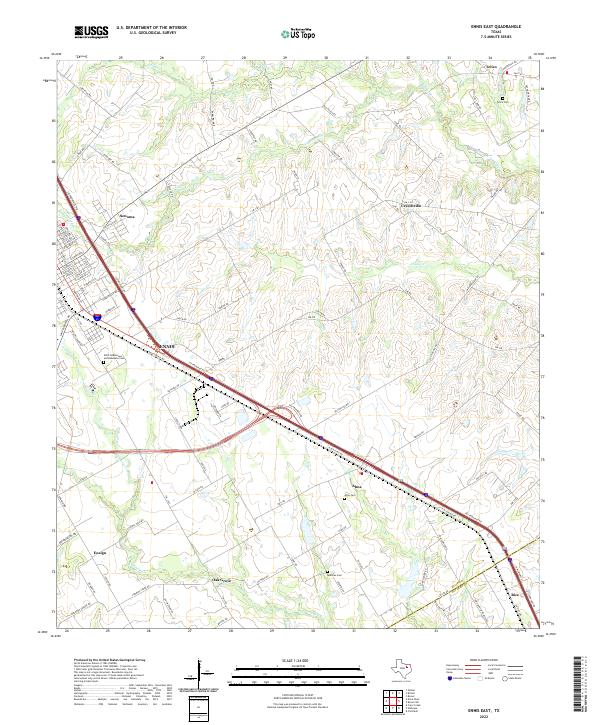 USGS Topographic Map – Ennis East