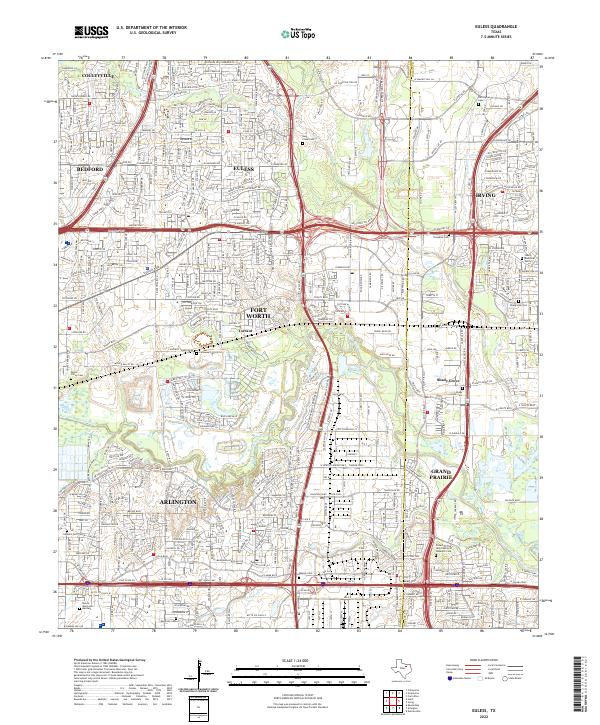 USGS Topographic Map – Euless