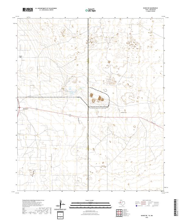 USGS Topographic Map – Eunice NE
