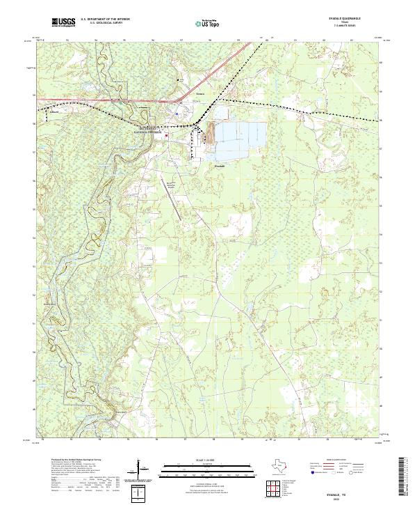 USGS Topographic Map – Evadale