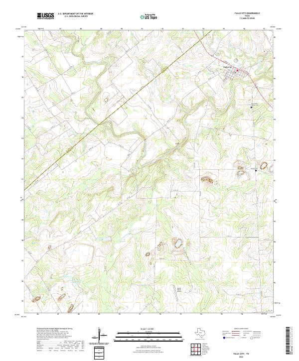 USGS Topographic Map – Falls City