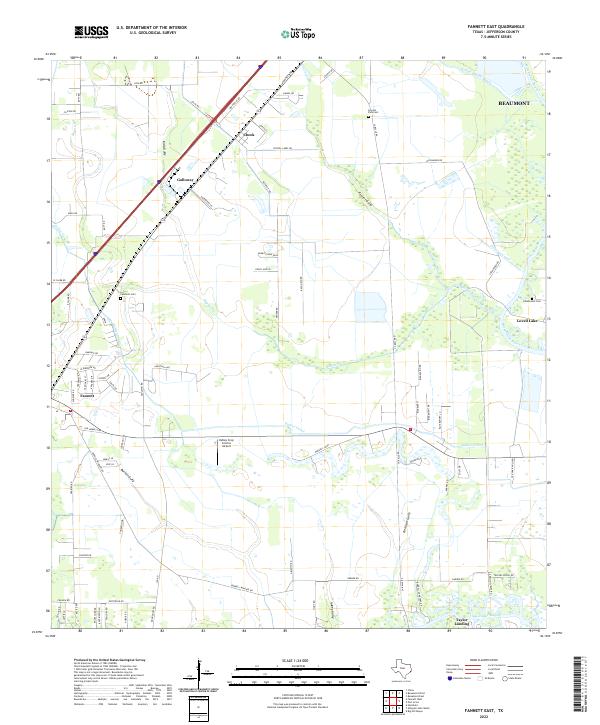 USGS Topographic Map – Fannett East