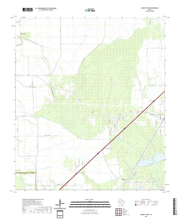 USGS Topographic Map – Fannett West
