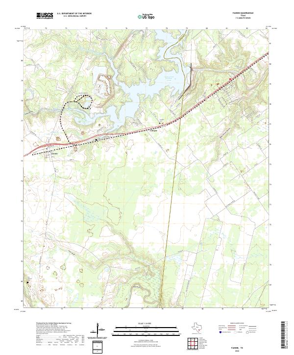 USGS Topographic Map – Fannin