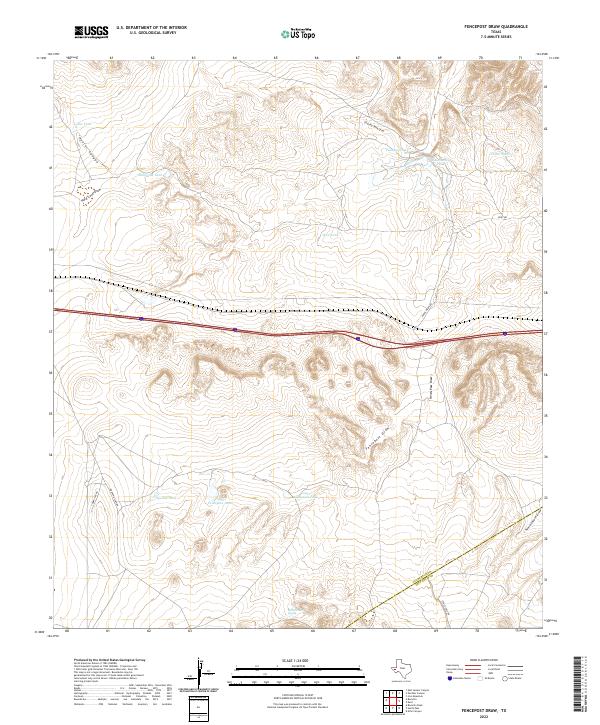 USGS Topographic Map – Fencepost Draw
