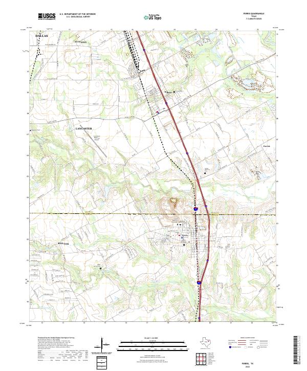 USGS Topographic Map – Ferris