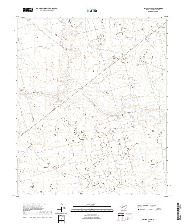 USGS Topographic Map – Five Wells Ranch