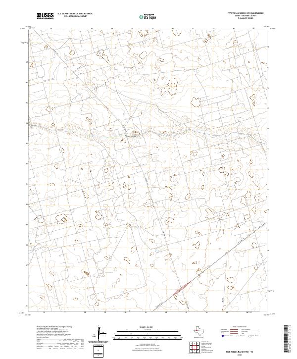 2022 Map of Five Wells Ranch NW, 2022 Print