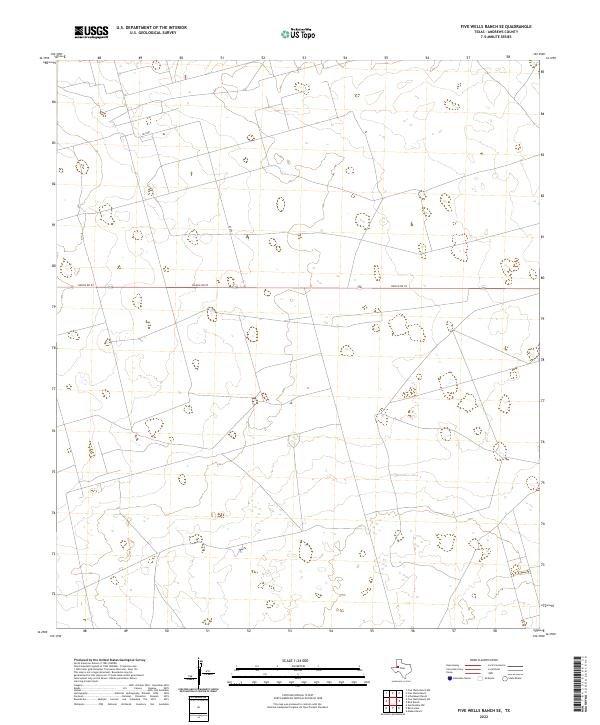 USGS Topographic Map – Five Wells Ranch SE