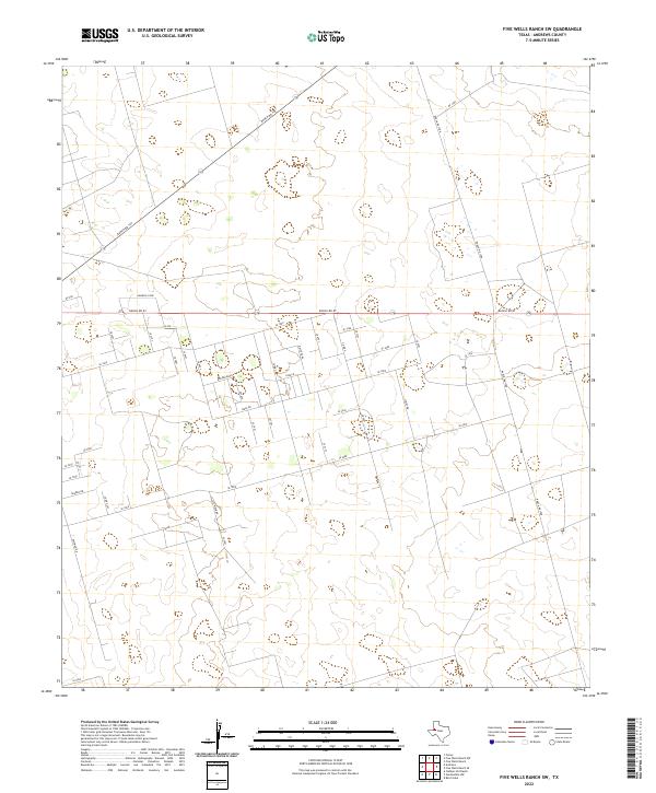 USGS Topographic Map – Five Wells Ranch SW