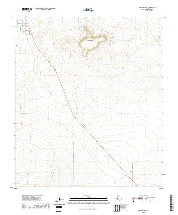 USGS Topographic Map – Fivemile Mesa