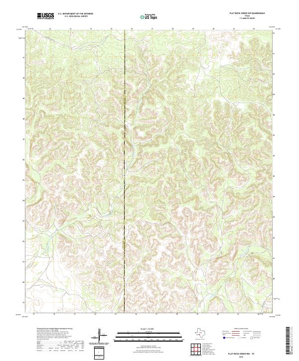 2022 Map of Flat Rock Creek NW, 2022 Print