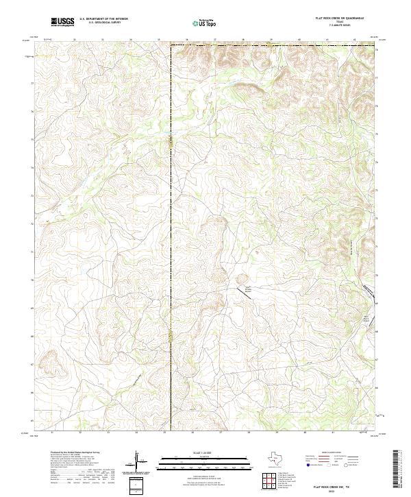 USGS Topographic Map – Flat Rock Creek SW