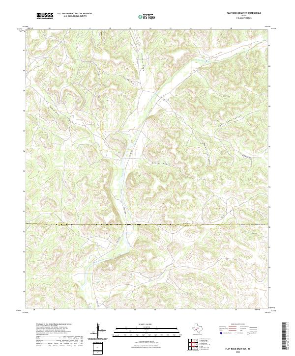 USGS Topographic Map – Flat Rock Draw SW